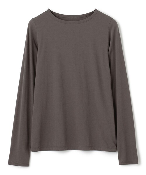 uncrave（アンクレイヴ）の「アルビニスタシフォン ボートネック カットソー（uncrave STANDARD）（Tシャツ/カットソー・レディース・ブラック系/ホワイト系/ダークブラウン系・1/2）」の10枚目の写真