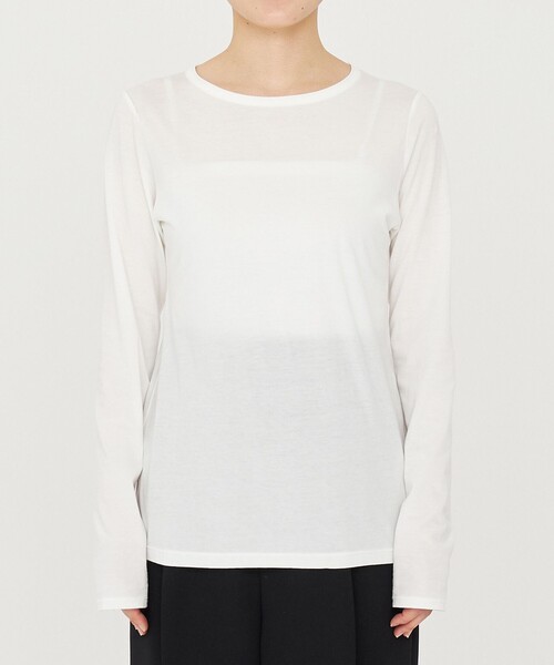 uncrave（アンクレイヴ）の「アルビニスタシフォン ボートネック カットソー（uncrave STANDARD）（Tシャツ/カットソー・レディース・ブラック系/ホワイト系/ダークブラウン系・1/2）」の15枚目の写真