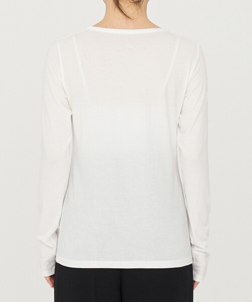 uncrave（アンクレイヴ）の「アルビニスタシフォン ボートネック カットソー（uncrave STANDARD）（Tシャツ/カットソー・レディース・ブラック系/ホワイト系/ダークブラウン系・1/2）」の17枚目の写真