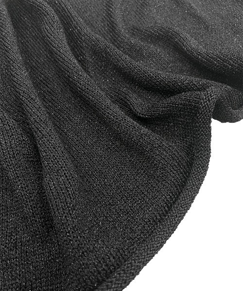 HEILIS（ヘイリス）の「《hideka select》ラメショートニット / クロップド丈（ニット/セーター・レディース・ブラック・FREE）」の8枚目の写真