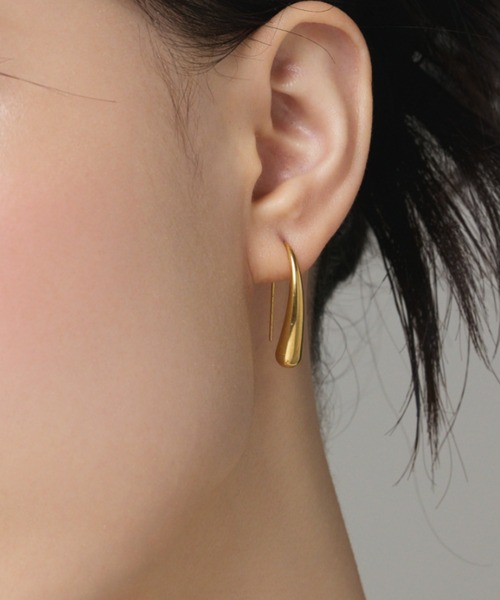 ciite' surgical stainless(シーテサージカルステンレス)の「【 金属アレルギー対応 】 フックピアス サージカルステンレス (両耳用)(ピアス(両耳用)・レディース・シルバー/ゴールド・FREE)」の7枚目の写真