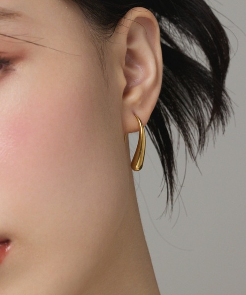 ciite' surgical stainless(シーテサージカルステンレス)の「【 金属アレルギー対応 】 フックピアス サージカルステンレス (両耳用)(ピアス(両耳用)・レディース・シルバー/ゴールド・FREE)」の6枚目の写真