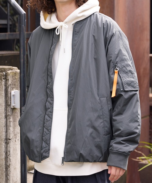 coca（coca）（コカ）の「SORONA機能中綿MA-1（MA-1・メンズ・ブラック/カーキ/ネイビー/チャコール・XL/M/L）」の3枚目の写真