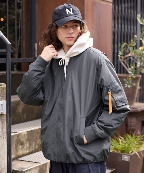 coca（coca）（コカ）の「SORONA機能中綿MA-1（MA-1・メンズ・ブラック/カーキ/ネイビー/チャコール・XL/M/L）」の14枚目の写真