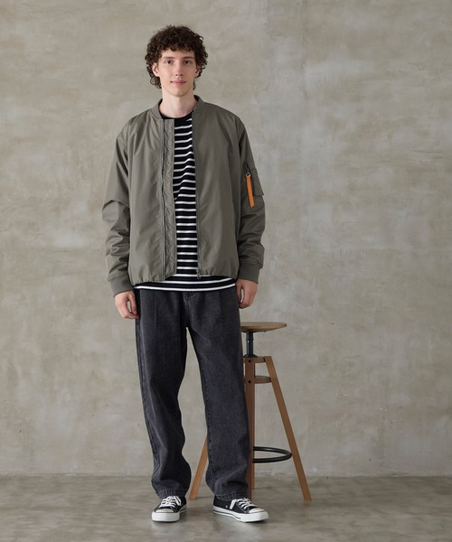 coca（coca）（コカ）の「SORONA機能中綿MA-1（MA-1・メンズ・ブラック/カーキ/ネイビー/チャコール・XL/M/L）」の7枚目の写真