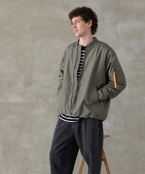 coca（coca）（コカ）の「SORONA機能中綿MA-1（MA-1・メンズ・ブラック/カーキ/ネイビー/チャコール・XL/M/L）」の9枚目の写真