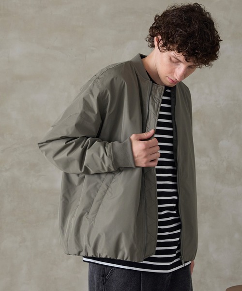 coca（coca）（コカ）の「SORONA機能中綿MA-1（MA-1・メンズ・ブラック/カーキ/ネイビー/チャコール・XL/M/L）」の8枚目の写真