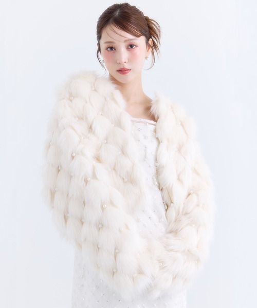 EIMY ISTOIRE(エイミーイストワール)の「パールファージャケット(その他アウター・レディース・ホワイト・F)」の14枚目の写真