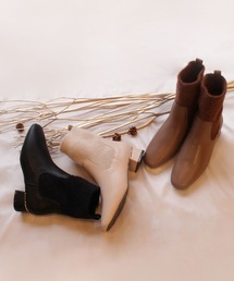 JELLY BEANS | モヘア調ニットコンビショートブーツ(217-40326)JELLY BEANS(ジェリービーンズ)(ブーツ)