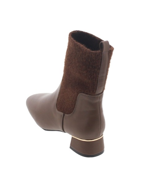 JELLY BEANS(ジェリービーンズ)の「モヘア調ニットコンビショートブーツ(217-40326)JELLY BEANS(ジェリービーンズ)(ブーツ・レディース・ブラック/アイボリー/ブラウン・S/M/L)」の10枚目の写真