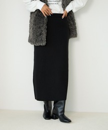 BAYFLOW | [肌触りの良いコットンウール素材]ニットリブタイトスカート(スカート)