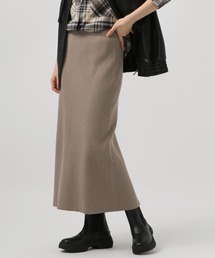 BAYFLOW | [肌触りの良いコットンウール素材]ニットリブタイトスカート(スカート)