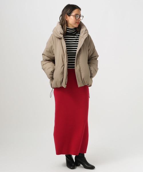 BAYFLOW（ベイフロー）の「[肌触りの良いコットンウール素材]ニットリブタイトスカート（スカート・レディース・レッド/モカ/グレー/ブラック・SMALL/MEDIUM）」の9枚目の写真