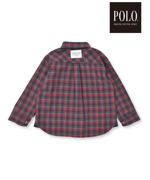 SLAP SLIP(スラップスリップ)の「【POLO BCS(ポロ・ビーシーエス)×SLAP SLIPコラボ】【お揃い】チェック切替ポケット付きシャツ(80~140cm)(シャツ/ブラウス・キッズ・ブルー/レッド系その他・130cm/110cm/140cm/120cm/80cm/90cm/100cm)」の12枚目の写真