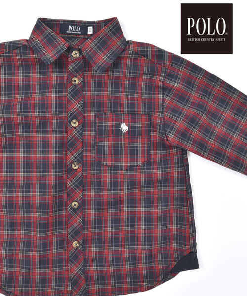 SLAP SLIP(スラップスリップ)の「【POLO BCS(ポロ・ビーシーエス)×SLAP SLIPコラボ】【お揃い】チェック切替ポケット付きシャツ(80~140cm)(シャツ/ブラウス・キッズ・ブルー/レッド系その他・130cm/110cm/140cm/120cm/80cm/90cm/100cm)」の13枚目の写真