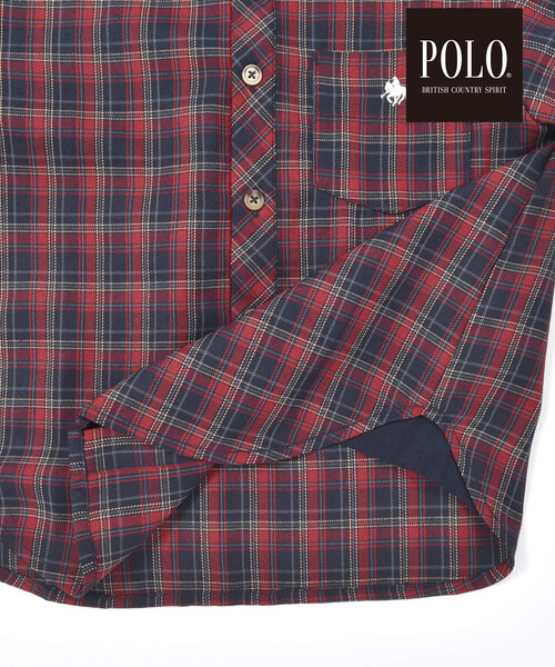 SLAP SLIP(スラップスリップ)の「【POLO BCS(ポロ・ビーシーエス)×SLAP SLIPコラボ】【お揃い】チェック切替ポケット付きシャツ(80~140cm)(シャツ/ブラウス・キッズ・ブルー/レッド系その他・130cm/110cm/140cm/120cm/80cm/90cm/100cm)」の16枚目の写真