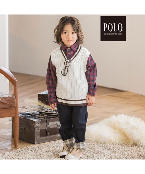 SLAP SLIP(スラップスリップ)の「【POLO BCS(ポロ・ビーシーエス)×SLAP SLIPコラボ】【お揃い】チェック切替ポケット付きシャツ(80~140cm)(シャツ/ブラウス・キッズ・ブルー/レッド系その他・130cm/110cm/140cm/120cm/80cm/90cm/100cm)」の7枚目の写真