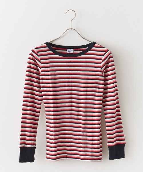 MILLER(ミラー)の「R.P.miller/ミラー 袖口切り替えL/S ロンT 夏服(Tシャツ/カットソー・レディース・ホワイト/タン/レッド/グレー・FREE)」の12枚目の写真