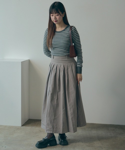 MILLER(ミラー)の「R.P.miller/ミラー 袖口切り替えL/S ロンT 夏服(Tシャツ/カットソー・レディース・ホワイト/タン/レッド/グレー・FREE)」の17枚目の写真