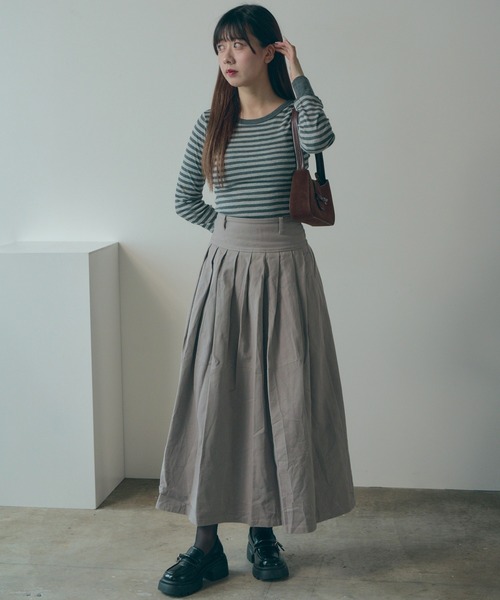 MILLER(ミラー)の「R.P.miller/ミラー 袖口切り替えL/S ロンT 夏服(Tシャツ/カットソー・レディース・ホワイト/タン/レッド/グレー・FREE)」の15枚目の写真