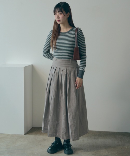 MILLER(ミラー)の「R.P.miller/ミラー 袖口切り替えL/S ロンT 夏服(Tシャツ/カットソー・レディース・ホワイト/タン/レッド/グレー・FREE)」の16枚目の写真