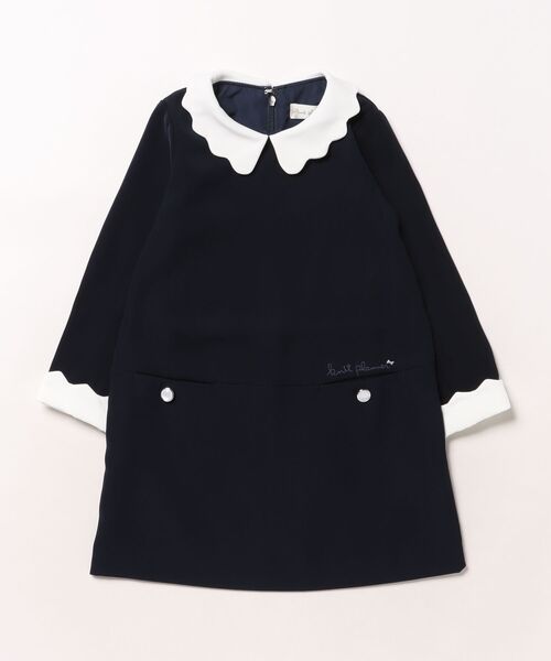 KP(ケーピー)の「シロ襟Aラインワンピース(90~130)(ワンピース・キッズ・ネイビー・90cm/100cm/110cm/120cm/130cm)」の1枚目の写真