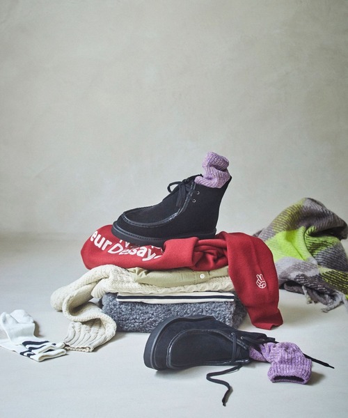 studio CLIP（スタディオクリップ）の「【kazumiさんコラボ】撥水モカシンショートブーツ（ブーツ・レディース・ライトグレー/ベージュ/ブラック・L/M）」の10枚目の写真