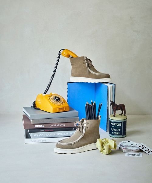 studio CLIP（スタディオクリップ）の「【kazumiさんコラボ】撥水モカシンショートブーツ（ブーツ・レディース・ライトグレー/ベージュ/ブラック・L/M）」の11枚目の写真