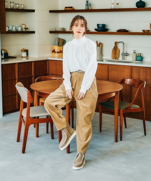 studio CLIP（スタディオクリップ）の「【kazumiさんコラボ】撥水モカシンショートブーツ（ブーツ・レディース・ライトグレー/ベージュ/ブラック・L/M）」の13枚目の写真