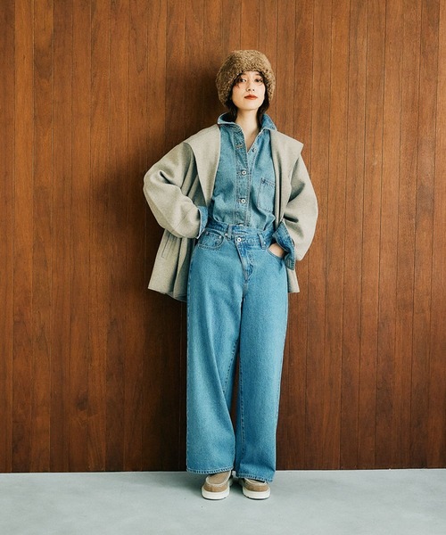 studio CLIP（スタディオクリップ）の「【kazumiさんコラボ】撥水モカシンショートブーツ（ブーツ・レディース・ライトグレー/ベージュ/ブラック・L/M）」の17枚目の写真