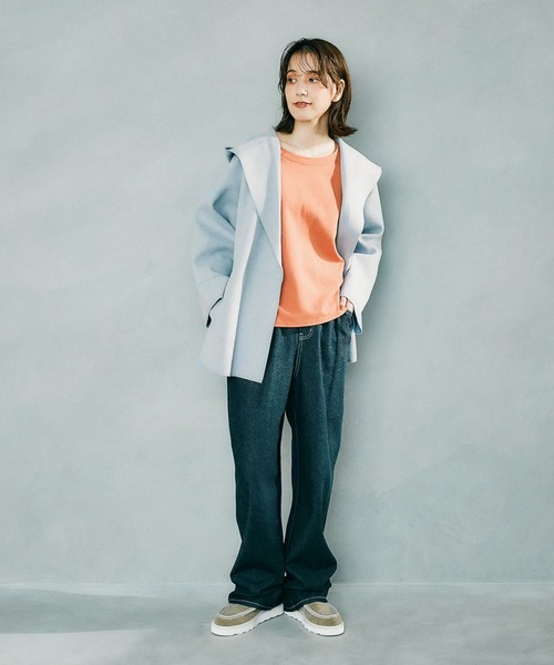 セール】【kazumiさんコラボ】撥水モカシンショートブーツ（ブーツ