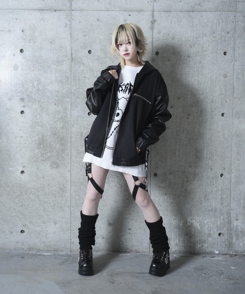 フード付き袖PUスタジャン（スタジャン）｜Amilige（アミリージュ）の