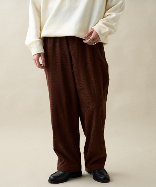 CIAOPANIC TYPY（チャオパニックティピー）の「ウールライクフラノワイドスラックス（スラックス・メンズ・ブラウン/ネイビー/ベージュ/チャコールグレー・LARGE/MEDIUM）」の18枚目の写真