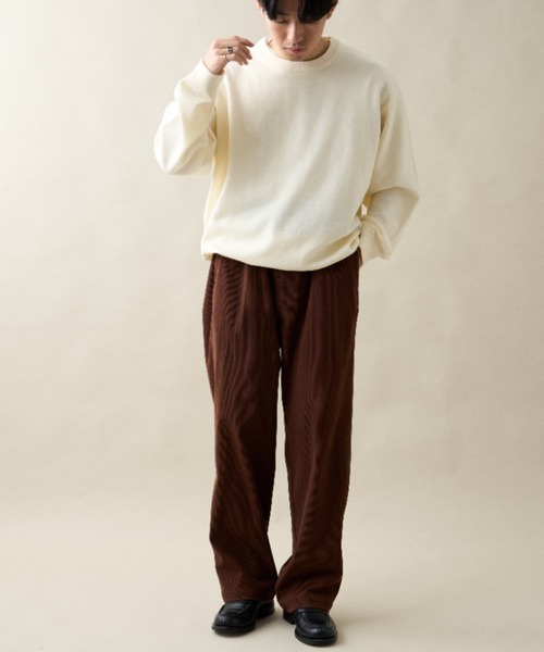 CIAOPANIC TYPY（チャオパニックティピー）の「ウールライクフラノワイドスラックス（スラックス・メンズ・ブラウン/ネイビー/ベージュ/チャコールグレー・LARGE/MEDIUM）」の19枚目の写真