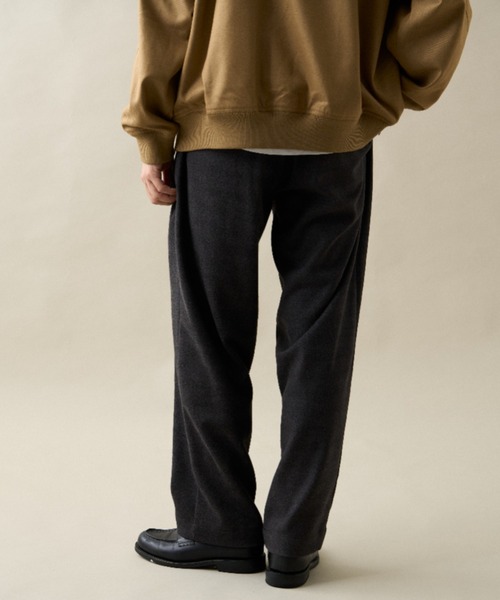 CIAOPANIC TYPY（チャオパニックティピー）の「ウールライクフラノワイドスラックス（スラックス・メンズ・ブラウン/ネイビー/ベージュ/チャコールグレー・LARGE/MEDIUM）」の7枚目の写真