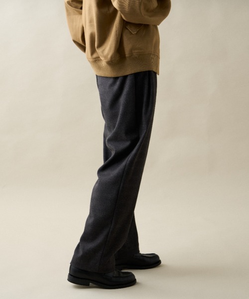 CIAOPANIC TYPY（チャオパニックティピー）の「ウールライクフラノワイドスラックス（スラックス・メンズ・ブラウン/ネイビー/ベージュ/チャコールグレー・LARGE/MEDIUM）」の8枚目の写真