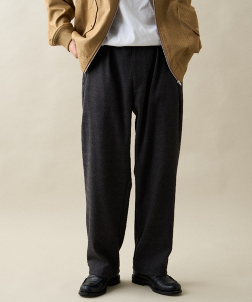 CIAOPANIC TYPY（チャオパニックティピー）の「ウールライクフラノワイドスラックス（スラックス・メンズ・ブラウン/ネイビー/ベージュ/チャコールグレー・LARGE/MEDIUM）」の9枚目の写真