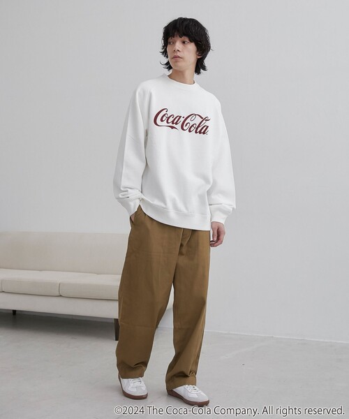 coen(コーエン)の「Coca-Cola ロゴクルーネックスウェット(スウェット・メンズ・ホワイト/レッド/ケリーグリーン・M/L/XL)」の7枚目の写真