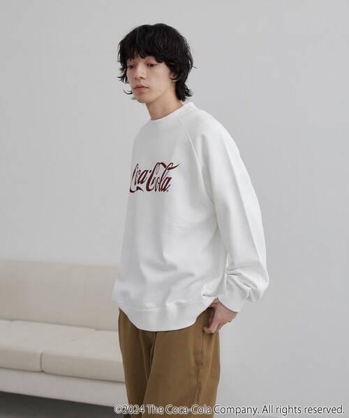 coen(コーエン)の「Coca-Cola ロゴクルーネックスウェット(スウェット・メンズ・ホワイト/レッド/ケリーグリーン・M/L/XL)」の8枚目の写真