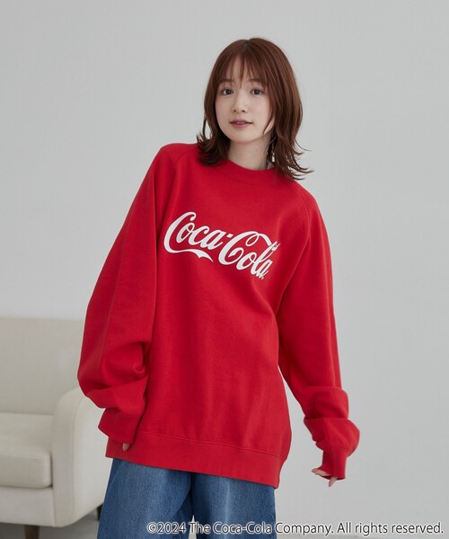 coen(コーエン)の「Coca-Cola ロゴクルーネックスウェット(スウェット・メンズ・ホワイト/レッド/ケリーグリーン・M/L/XL)」の10枚目の写真