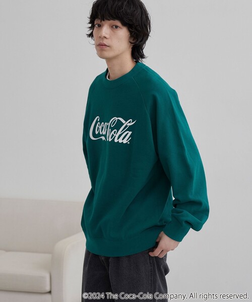 coen(コーエン)の「Coca-Cola ロゴクルーネックスウェット(スウェット・メンズ・ホワイト/レッド/ケリーグリーン・M/L/XL)」の16枚目の写真