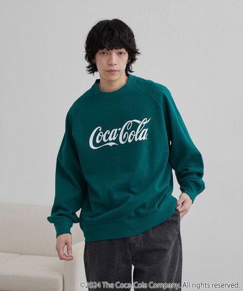 coen(コーエン)の「Coca-Cola ロゴクルーネックスウェット(スウェット・メンズ・ホワイト/レッド/ケリーグリーン・M/L/XL)」の18枚目の写真