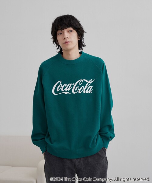 coen(コーエン)の「Coca-Cola ロゴクルーネックスウェット(スウェット・メンズ・ホワイト/レッド/ケリーグリーン・M/L/XL)」の20枚目の写真