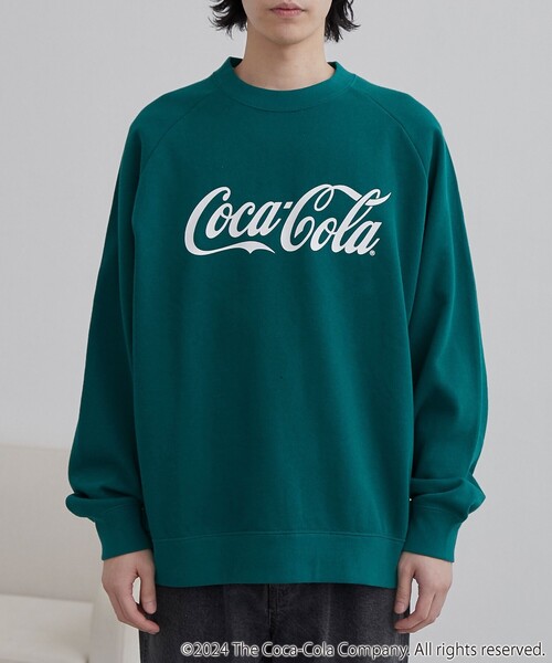 coen(コーエン)の「Coca-Cola ロゴクルーネックスウェット(スウェット・メンズ・ホワイト/レッド/ケリーグリーン・M/L/XL)」の22枚目の写真