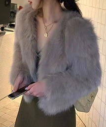 GLAMOROUS JANE（グラマラスジェーン）の「ノーカラーファーコート（ノーカラーコート）」