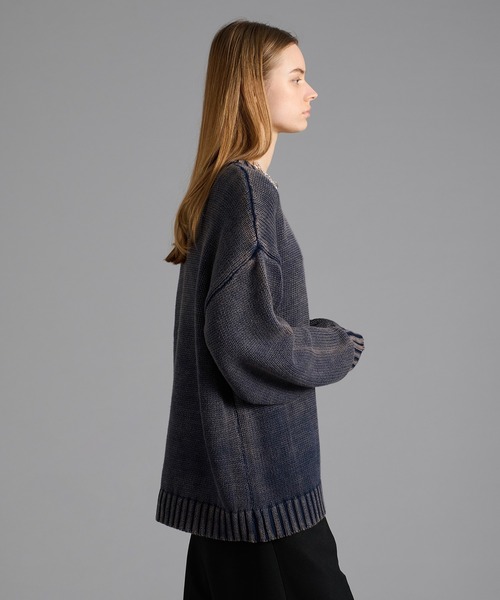 SELLE GLANT(セレグランテ)の「STONE WASH BASIC KNIT/ストーンウォッシュベーシックニット(ニット/セーター・メンズ・ブラック/ネイビー・LARGE/MEDIUM/SMALL)」の17枚目の写真