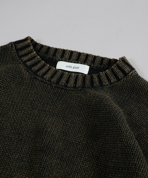 セール】STONE WASH BASIC KNIT/ストーンウォッシュベーシックニット