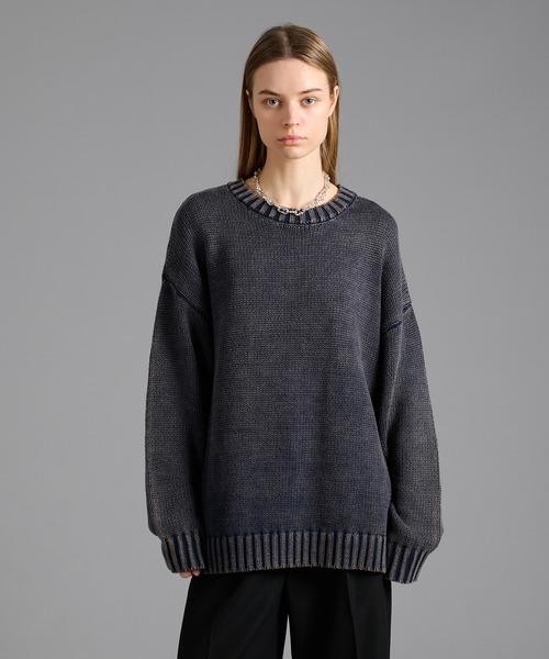 セール】STONE WASH BASIC KNIT/ストーンウォッシュベーシックニット