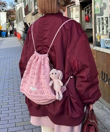 リクエスト＊ロラライハリス♡ベビーピンクベルベット巾着バッグ♡など org.jpg