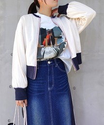 Q | ミニ裏毛ショートZIPカーデ(カーディガン/ボレロ)